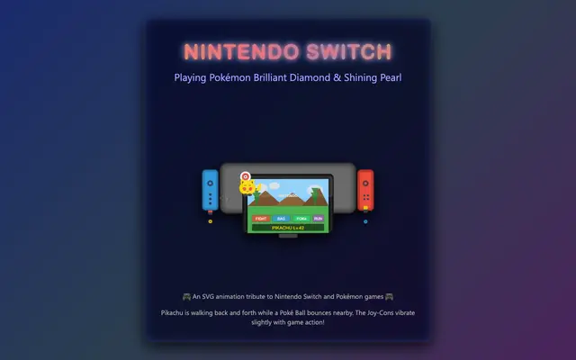 Qwen3-Max-Thinking：Switch 玩宝可梦 SVG 动画